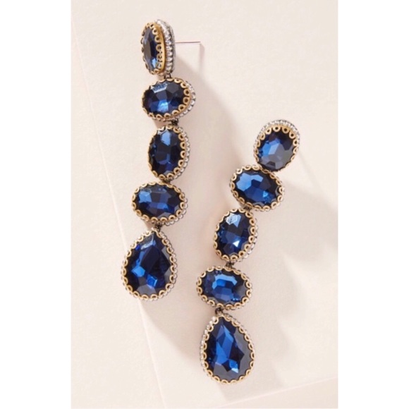 Skipping Stone Drop Earrings Deepa Gurnani NWT - Picture 4 of 8